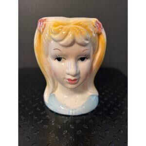 vintage ceramic head vase or planter